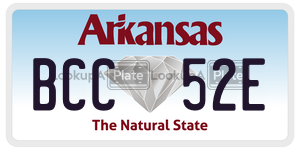 BCC52E  license plate in AR
