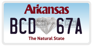 BCD67A  license plate in AR