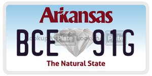 BCE91G  license plate in AR