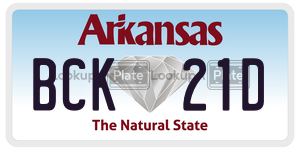 BCK21D  license plate in AR