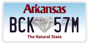 BCK57M  license plate in AR