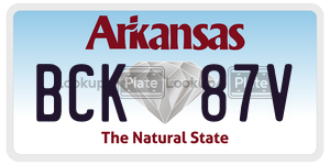 BCK87V  license plate in AR