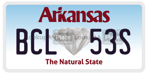 BCL53S  license plate in AR