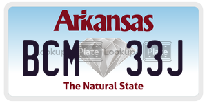 BCM33J  license plate in AR
