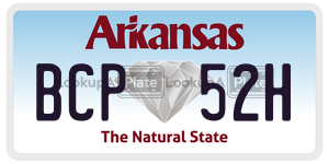 BCP52H license plate in Arkansas