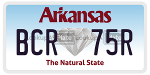 BCR75R  license plate in AR