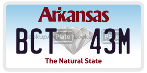 BCT43M  license plate in AR