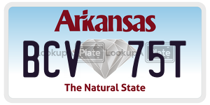 BCV75T  license plate in AR