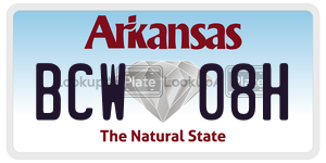 BCW08H  license plate in AR
