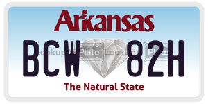 BCW82H  license plate in AR