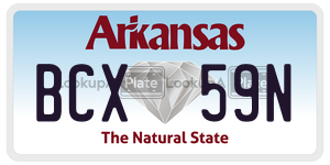 BCX59N  license plate in AR