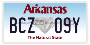 BCZ09Y  license plate in AR