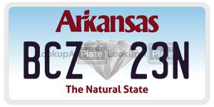 BCZ23N  license plate in AR