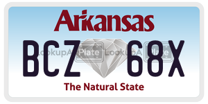 BCZ68X  license plate in AR