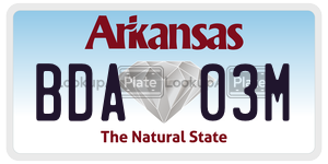 BDA03M  license plate in AR