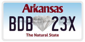 BDB23X  license plate in AR