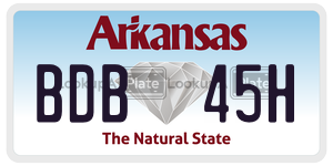 BDB45H  license plate in AR