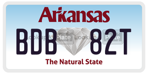 BDB82T  license plate in AR