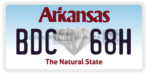 BDC68H  license plate in AR