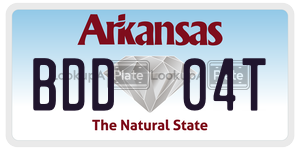 BDD04T  license plate in AR