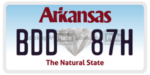 BDD87H  license plate in AR
