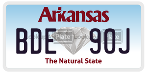 BDE90J  license plate in AR