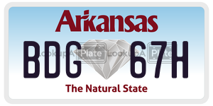 BDG67H  license plate in AR