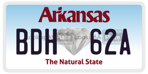 BDH62A  license plate in AR