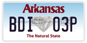 BDI03P  license plate in AR