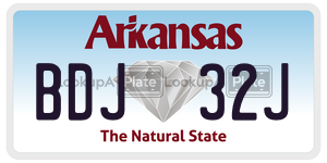 BDJ32J  license plate in AR