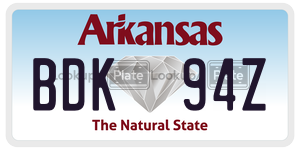 BDK94Z  license plate in AR