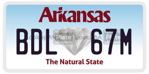 BDL67M  license plate in AR