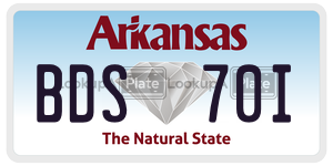 BDS70I  license plate in AR