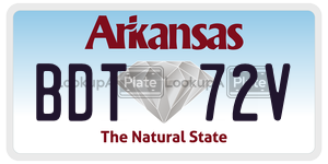 BDT72V  license plate in AR