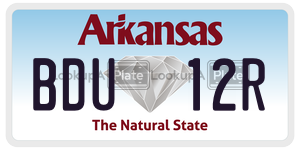BDU12R  license plate in AR