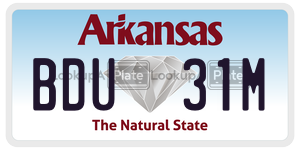 BDU31M  license plate in AR