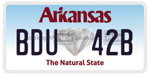 BDU42B license plate in Arkansas