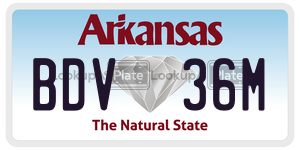 BDV36M  license plate in AR