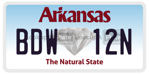 BDW12N  license plate in AR