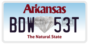 BDW53T  license plate in AR