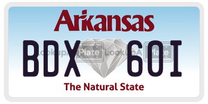 BDX60I  license plate in AR