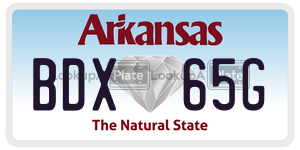 BDX65G  license plate in AR