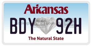 BDY92H  license plate in AR