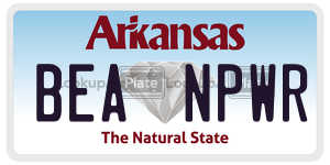 BEANPWR  license plate in AR