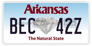 BEC42Z  license plate in AR