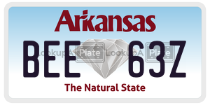 BEE63Z  license plate in AR