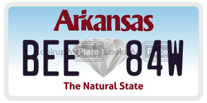 BEE84W  license plate in AR