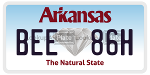 BEE86H  license plate in AR