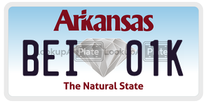BEI01K  license plate in AR