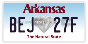 BEJ27F  license plate in AR